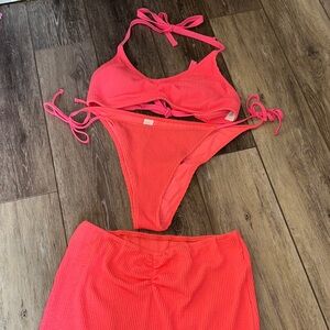 Aerie bikini set & swim skirt